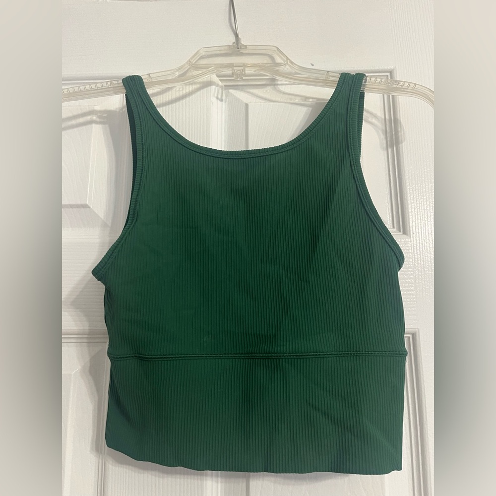 Lululemon - Ribbed tank top. Green, size 4